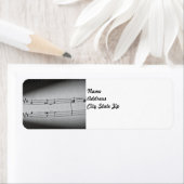 Muzieknoten als retouradreslabel etiket (Insitu)