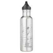 muzieknoten Behandelbare Clef Silver Score Waterfles (Rechts)