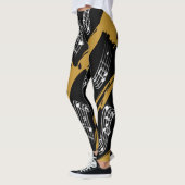 Muzieknoten Black Gold Modern Leggings (Links)