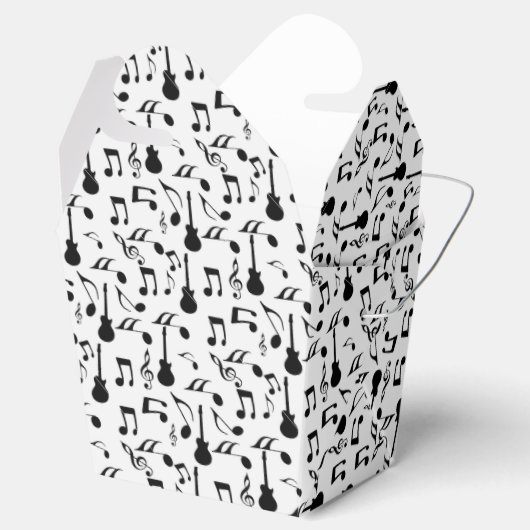 Muzieknoten - Bladmuziek Design Bedankdoosjes (Geopend)