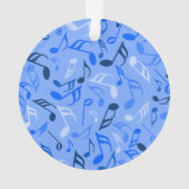 Muzieknoten blauw ornament (achterkant)