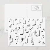 Muzieknoten Briefkaart (Voorkant / Achterkant)