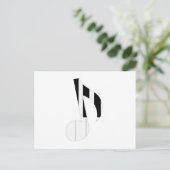 Muzieknoten Briefkaart (Staand voorkant)