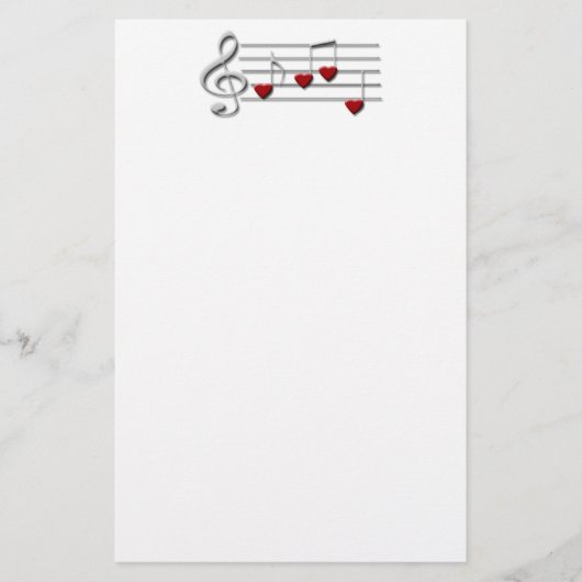 muzieknoten briefpapier (Voorkant)
