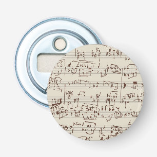 Muzieknoten Button Flesopener