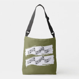 Muzieknoten canvas tas