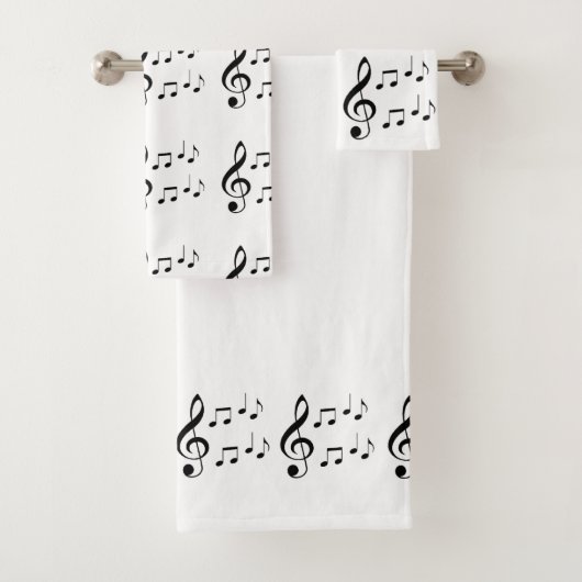 "Muzieknoten" doekset Bad Handdoek (Insitu)