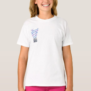 Muzieknoten dwarrelen uit Radio Kids T-shirt