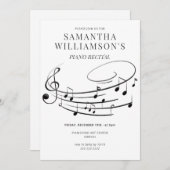 Muzieknoten Elegante Pianorecital & Programma (Voorkant / Achterkant)