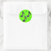 Muzieknoten Emojis Ronde Sticker (Tas)