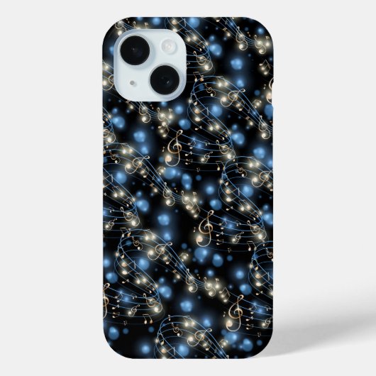 Muzieknoten en feestverlichting Case-Mate iPhone case (Achterkant)