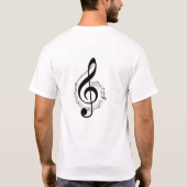 Muzieknoten en gitaar t-shirt (Achterkant)
