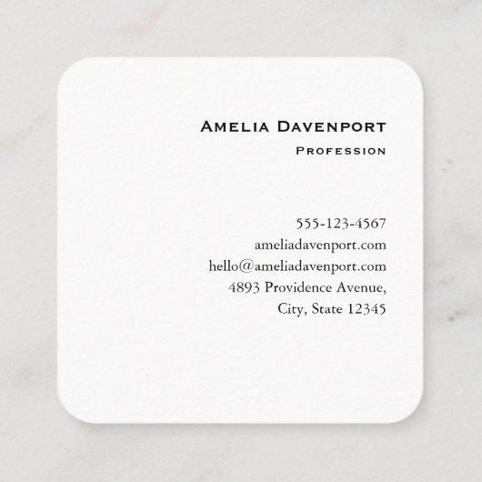 Muzieknoten en Rozen ontwerp Vierkante Visitekaartje (Achterkant)