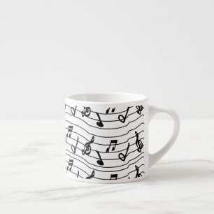 Muzieknoten espresso kop