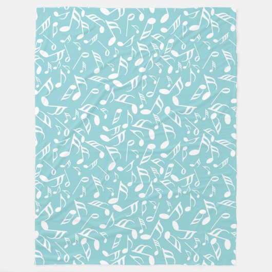 Muzieknoten Fleece Deken (Voorkant)
