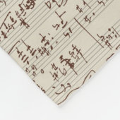 Muzieknoten Fleece Deken (Hoek)