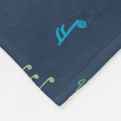 Muzieknoten Fleece Deken (Hoek)