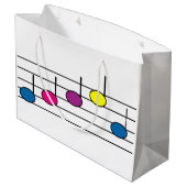 Muzieknoten  groot cadeauzakje (Achterkant Gekanteld)