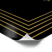Muzieknoten - Harde vorm in goud Perfect Poster (Hoek)
