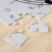 Muzieknoten, hart- en piansleutels legpuzzel (Zijkant)