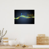 Muzieknoten hartzwellingen poster (Keuken)