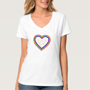 Muzieknoten in de regenboog, T-shirt