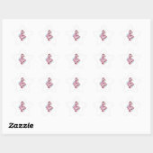 Muzieknoten in de sopraanklef met Sakura-bloemen Ster Sticker (Vel)