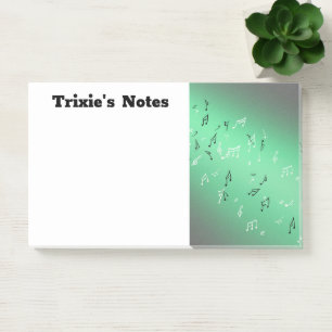 Muzieknoten in het maanlicht Groen Post-it® Notes