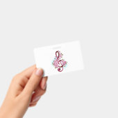 Muzieknoten in vioolsleutel met Sakura bloemen Badge (Handheld)