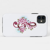 Muzieknoten in vioolsleutel met Sakura-bloemen Case-Mate iPhone Case (Achterkant (horizontaal))