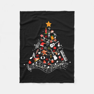Muzieknoten kerstboom Musical Teacher Music X Fleece Deken