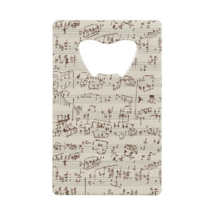 Muzieknoten Kredietkaart Flessenopener