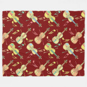 Muzieknoten met angstige Violins Fleece Deken (Voorkant (Horizontaal))