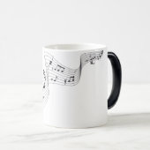 Muzieknoten - Mok met 11 oz Morphing Black/White (Voorkant rechts)