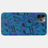 Muzieknoten Musical Pattern Blue Green Paars Case-Mate iPhone Case (Achterkant (horizontaal))