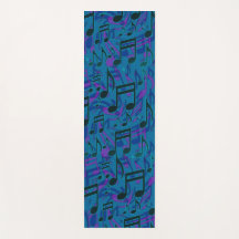 Muzieknoten Musical Pattern Blue Paars