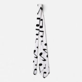 muzieknoten Musical Pattern Necktie Stropdas (Achterkant)