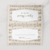  Muzieknoten Muzikale Trouwplaats Kaarten (Buitenkant ongevouwen)