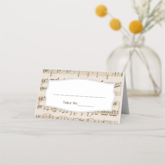  Muzieknoten Muzikale Trouwplaats Kaarten (Voorkant)