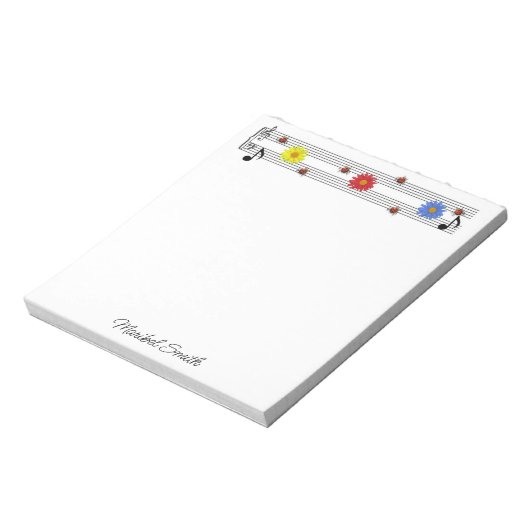 Muzieknoten Notitieblok Aangepaste naam (Gedraaid)
