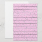 Muzieknoten op roze briefpapier (Voorkant / Achterkant)