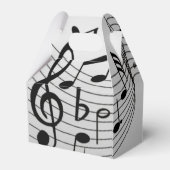 Muzieknoten op Silver Bedankdoosjes (Achterkant)