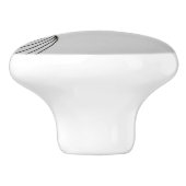 Muzieknoten op Silver Keramische Knop (Zijkant)