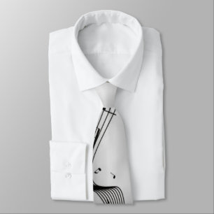 Muzieknoten op Silver Stropdas