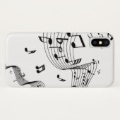 Muzieknoten op wit Case-Mate iPhone case (Achterkant (horizontaal))