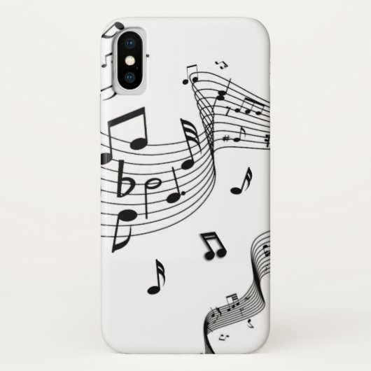 Muzieknoten op wit Case-Mate iPhone case (Achterkant)