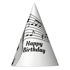 Muzieknoten over het Pet van de partij Feesthoedjes