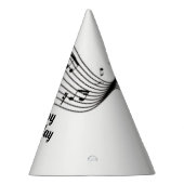 Muzieknoten over het Pet van de partij Feesthoedjes (Rechts)