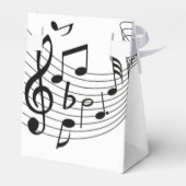 Muzieknoten over wit bedankdoosjes (Achterkant)