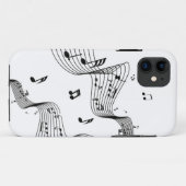 Muzieknoten over wit Case-Mate iPhone case (Achterkant (horizontaal))